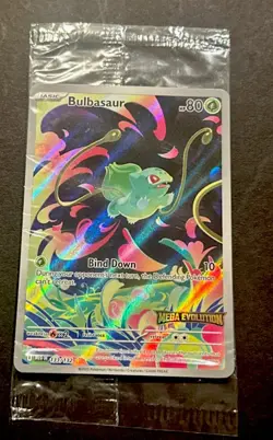 2025 POKEMON MEGA EVOLUTION BULBASAUR ILLUSTRATION RARE PROMO! - Image 4