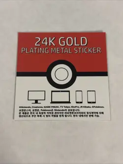 Mewtwo 24k Gold Plated Sticker Korean Striking Candy Pokemon - Image 2