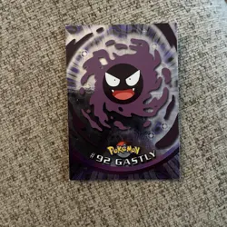 2000 Topps Pokemon TV Animation Series 2 #92 Gastly holo Foil Blue Logo NM! - Image 2