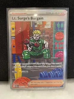 Pokemon TCG - Lt. Surge's Bargain 185/132 - Mega Evolution SIR - NM - Image 1