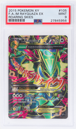 2015 Pokemon XY Roaring Skies M Rayquaza Ex #105 PSA 9 - Image 1