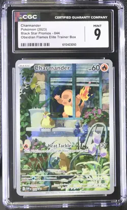 Pokemon Charmander SVP 044 CGC Mint 9 Obsidian Flames ETB Black Star Promo 2023 - Image 1