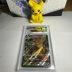 Pokemon TCG Leafeon VMAX 008/203 Swsh07: Evolving Skies Holo ACE 10 - Image 1