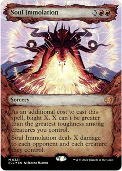 Soul Immolation (Showcase Foil) 0321 - Lorwyn Eclipsed ECL - MTG - NM/M - Image 1