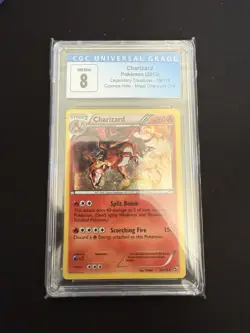 CGC 8 Charizard 2013 Legendary Treasures 19/113 Cosmos Holo Pokemon Card - Image 1
