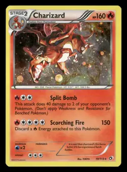 2013 Pokemon Legendary Treasures 19/113 Charizard Cosmos Holo SWIRL LP - Image 1