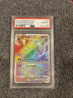 Pokemon Giratina VSTAR TCG 201/196 Lost Origin Secret Rare Rainbow Rare Psa 10 - Image 1