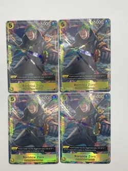 4x One Piece Card Game Roronoa Zoro OP07-113 Illustration Box Vol.3 Promo NM - Image 1