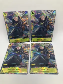 4x One Piece Card Game Roronoa Zoro OP07-113 Illustration Box Vol.3 Promo NM - Image 2