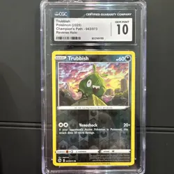 Trubbish 043/073 Reverse Holo S&M Champions Path Pokemon Card 2022 CGC 10 - Image 1