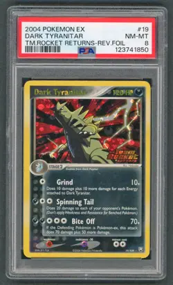 Pokemon Cards - PSA 8 Dark Tyranitar 19/109 - Team Rocket Returns - NM-MT - PSA8 - Image 1