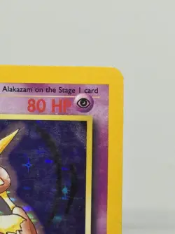 Alakazam Holo Pokemon TCG Base Set 1999 Rare Card 1/102 Ungraded MP - Image 2