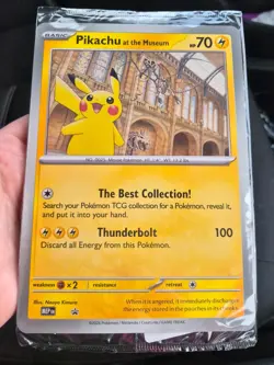 Pokemon "Pikachu At The Museum" Jumbo Promo Card - Image 1