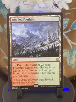 Wooded Foothills Khans of Tarkir Regular Card, MTG 249/269 TCG CARD NM - Image 1