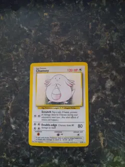 Pokemon Chansey Holo Rare TCG Card Base Set Unlimited 3/102 - Image 1