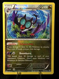 Pokemon TCG Noivern 77/111 XY - Furious Fists Reverse Holo NM - Image 1