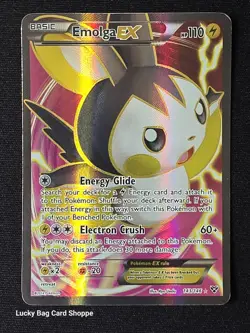 Emolga EX 143/146 Full Art - XY Base Set Pokemon TCG MP - Image 1