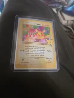#4 Pokemon Birthday Pikachu Celebrations Collection Holo #24 BlackStar Promo - Image 1