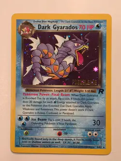 Pokemon TCG Dark Gyarados Prerelease Team Rocket Holo Rare 8/82 LP - Image 1
