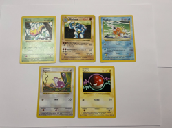 Shadowless Pokemon Base Set Lot Machoke Weedle Voltorb Magikarp Rattata - Image 1