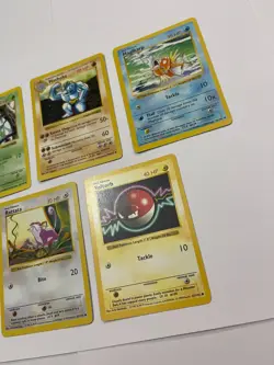 Shadowless Pokemon Base Set Lot Machoke Weedle Voltorb Magikarp Rattata - Image 2
