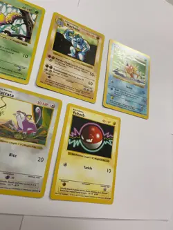 Shadowless Pokemon Base Set Lot Machoke Weedle Voltorb Magikarp Rattata - Image 5