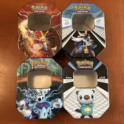 (4) Pokemon TCG EMPTY TIN Lot - 2011-2014 - Great Condition - Image 1
