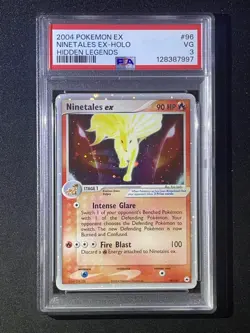 2004 POKEMON EX NINETALES EX HOLO HIDDEN LEGENDS #96 PSA 3 VG - Image 4