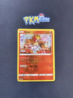 Pokemon TCG Entei Crown Zenith 021/159 Reverse Holo Rare LP. - Image 1