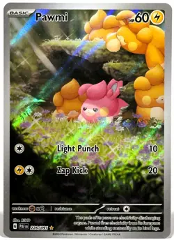 Pokemon TCG Pawmi Holo Illustration Rare Full Art S&V Paldean Fates 226/091 NM - Image 1