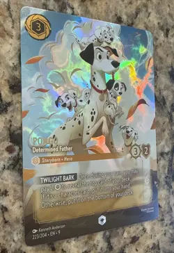 Disney Lorcana Fabled- Pongo - Determined Father Enchanted 223/204 Holo - Image 2