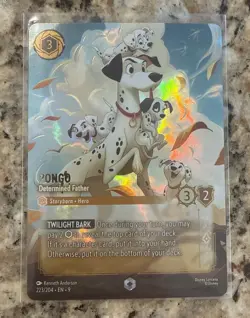 Disney Lorcana Fabled- Pongo - Determined Father Enchanted 223/204 Holo - Image 3