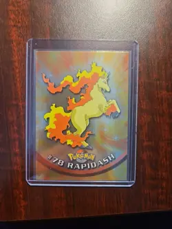 RAPIDASH #78 ~ SILVER FOIL Animation Series- Blue Logo - Pokemon 1999 Topps LP - Image 1