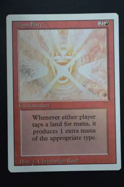 Magic The Gathering MTG MANA FLARE Revised MP Moderately Played - Image 1
