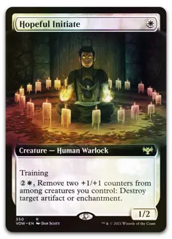Hopeful Initiate (Extended Art) #350 (Foil) (LP) Crimson Vow VOW Magic MTG - Image 1