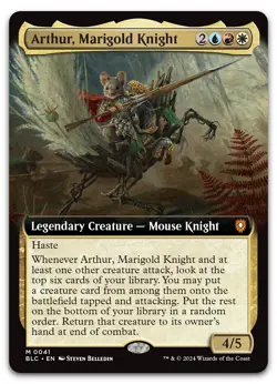 Arthur, Marigold Knight (Extended Art) #41 (NM) Bloomburrow BLC Magic MTG - Image 1