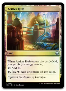 Aether Hub (Ripple Foil) #317 (NM) Modern Horizons 3 M3C Magic MTG - Image 1