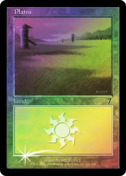 7th Edition MTG FOIL Plains (#341) Magic - Image 1