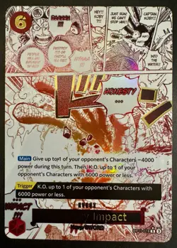 Honesty Impact English OP11-018 R Parallel a Fist of Divine Speed One Piece Card - Image 1