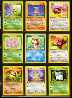 1999 Pokemon 1ST EDITION Jungle Set NEAR COMPLETE Non Holo COMMON Cards Lot NM - Image 2