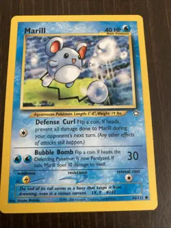 Marill 66/111 Neo Genesis Rare Vintage Pokemon Marrill Merill Maril Meryl Maryl - Image 1