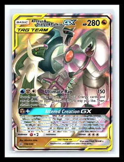 💥 Pokemon TCG Arceus & Dialga & Palkia GX 156/236 Cosmic Eclipse Rare Holo - Image 1