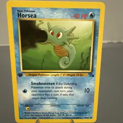 Pokemon TCG Horsea Fossil First Edition 49/62 Common LP Vintage - Image 1