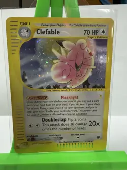 Pokemon Clefable 70 HP Stage 1 Expedition Base Set 007/165 Holo Rare 2002 Card - Image 1