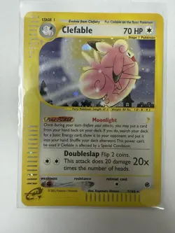 Pokemon Clefable 70 HP Stage 1 Expedition Base Set 007/165 Holo Rare 2002 Card - Image 2