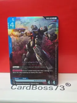 🔥 Gundam NT-1 Gundam Card Game . Steel Requiem GD03-001 LR - Image 1