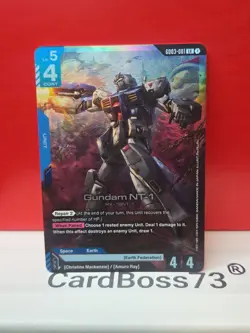 🔥 Gundam NT-1 Gundam Card Game . Steel Requiem GD03-001 LR - Image 5