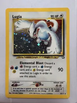 Pokemon TCG Lugia Neo Genesis 9/111 Holo Rare Unlimited English Card 2000 - Image 3