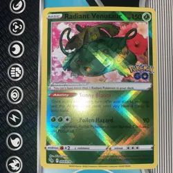 Pokemon Go Radiant Venusaur Holo TCG Card 004/078 NM Condition - Image 1