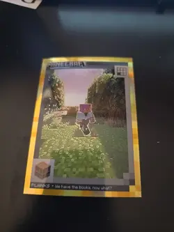 🚨2024 Panini Minecraft Trading Cards Planks Gold prizm #49/49 SSP Omega!!! 🚨 - Image 3